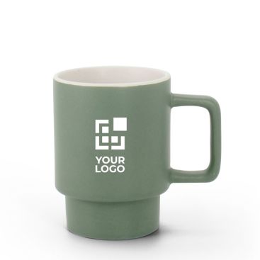 Tazza in ceramica con finitura opaca e scatola regalo kraft 330 ml