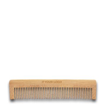 Pettine in bambù naturale con astuccio in carta kraft riciclata incluso