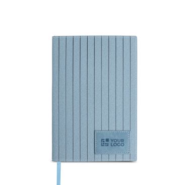 Taccuino in PU testurizzato con patch personalizzabile A5 fogli lisci