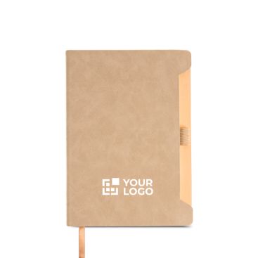 Taccuino ecologico con supporto laterale per penna A5 fogli lisci