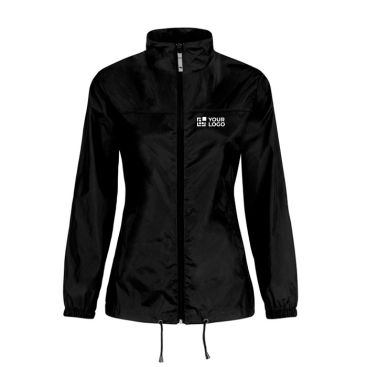 Giacca antivento regolabile da donna in nylon idrorepellente B&C 