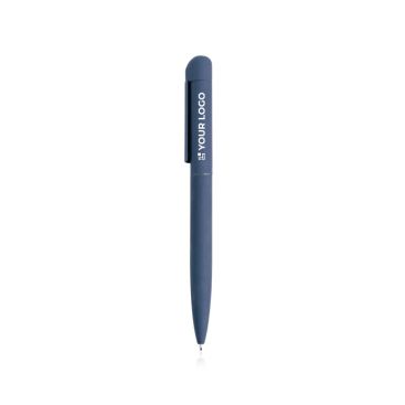 Penna elegante in acciaio inox riciclato con inchiostro blu