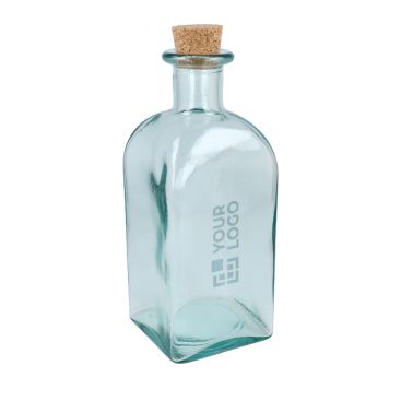 Bottiglia quadrata in vetro prodotta in Europa con tappo antigoccia 1 L