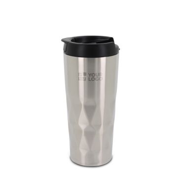 Bottiglia termica a doppia parete antigoccia con finitura in rilievo 450 ml