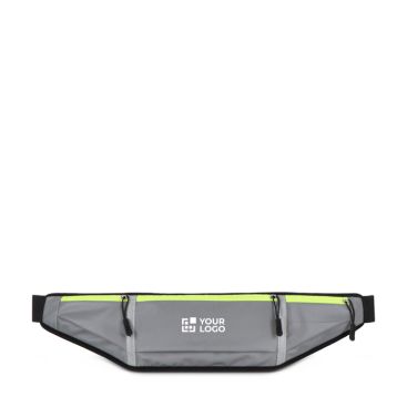 Marsupio riflettente per corridori con zip e retro in rete