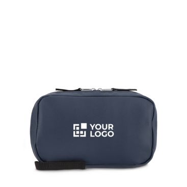 Borsa organizer per tecnologia in plastica riciclata con cerniera