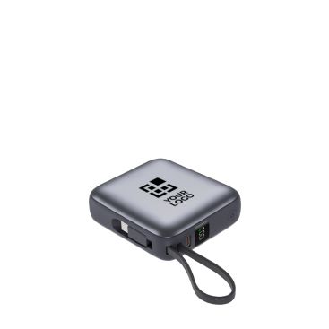 Power bank con cavi integrati e ricarica rapida 10.000mAh