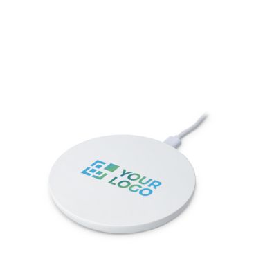 Caricatore bianco circolare con indicatore LED alla base 15 W