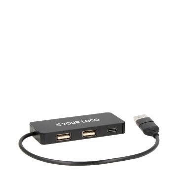 Hub USB-C e USB-A in alluminio riciclato con 3 porte