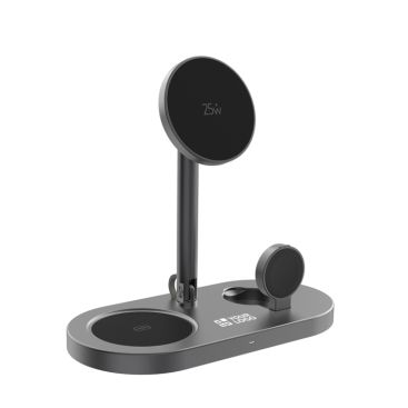 Caricatore da scrivania ecologico 3 in 1 wireless magnetico 25W