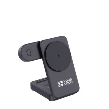 Caricatore wireless magnetico 3 in 1 in plastica riciclata 15W