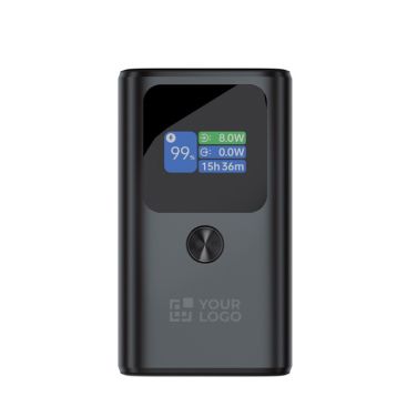 Powerbank in alluminio con ricarica rapida e display HQ 10.000 mAh