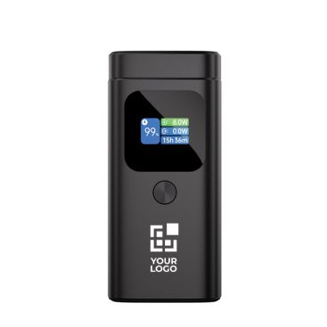 Powerbank in alluminio resistente con display HQ a colori 15.000 mAh