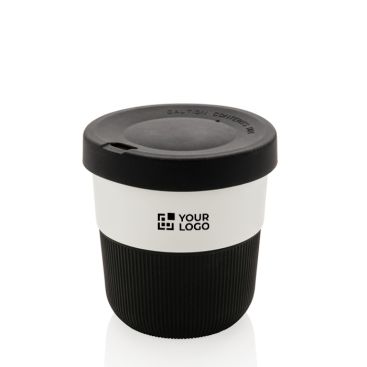 Tazzine caffé personalizzate con logo vista area di stampa