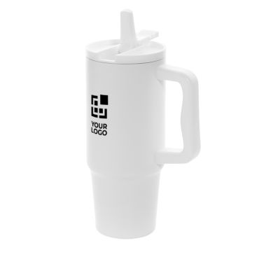 Tazza acciaio riciclato con beccuccio ribaltabile e tappo a vite 900ml