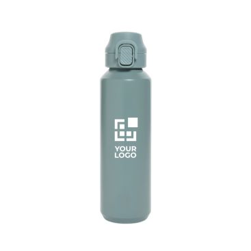 Borraccia sportiva acciaio riciclato tappo bloccabile antigoccia 600ml