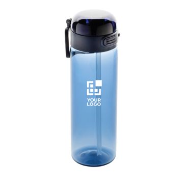Borraccia sportiva in rPET con tappo anti-goccia e cannuccia 800 ml