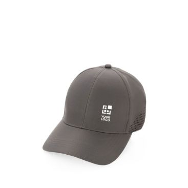 Cappello sportivo in RPET 6 pannelli e chiusura posteriore con fibbia