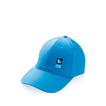 Cappellino in cotone riciclato 6 pannelli con tracciante Aware 280g/m2