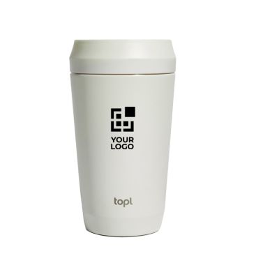 Tazza termica acciaio riciclato con coperchio 360° e 354 ml Topl To Go