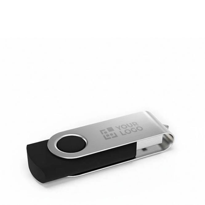 USB su misura in plastica con clip metallica rotante prodotta in UE