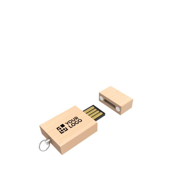 USB su misura in legno con chiusura magnetica prodotta in UE