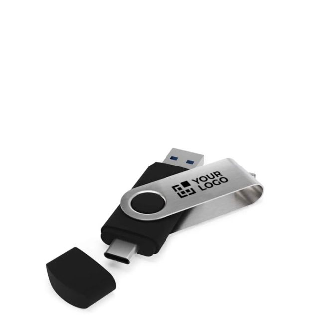 USB su misura in metallo con connettore USB e Tipo-C prodotta in UE