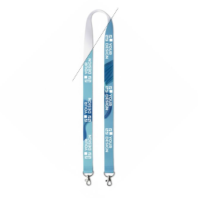 Lanyard su misura in poliestere con 2 moschettoni per sublimazione