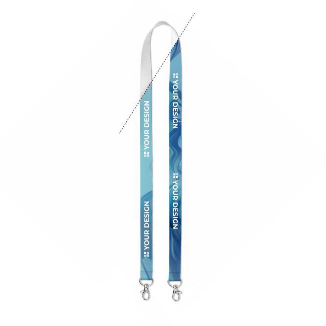 Lanyard su misura in RPET con due moschettoni o clip