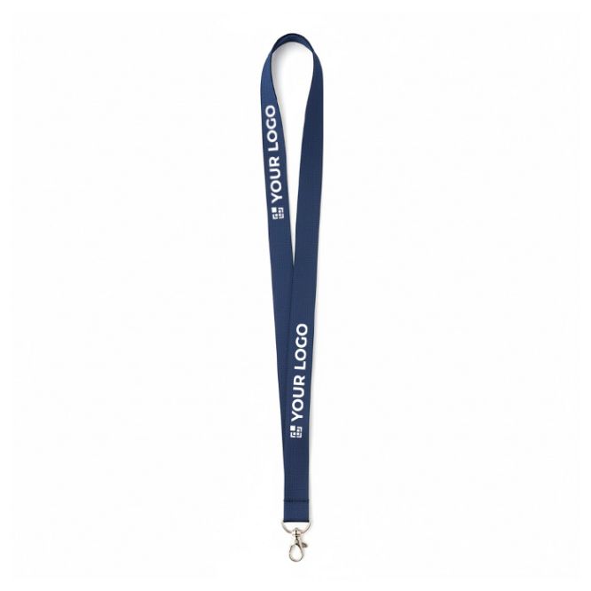 Lanyard su misura realizzato in poliestere con moschettone o clip