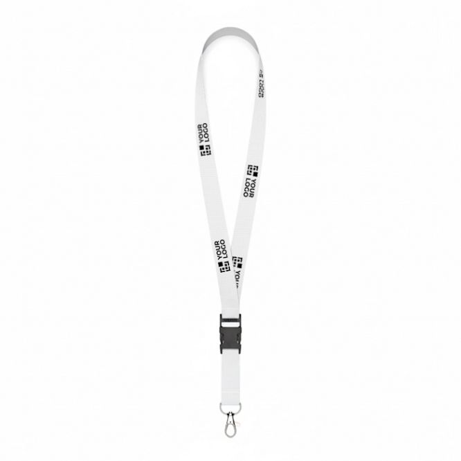 Lanyard su misura sganciabile in poliestere con moschettone o clip