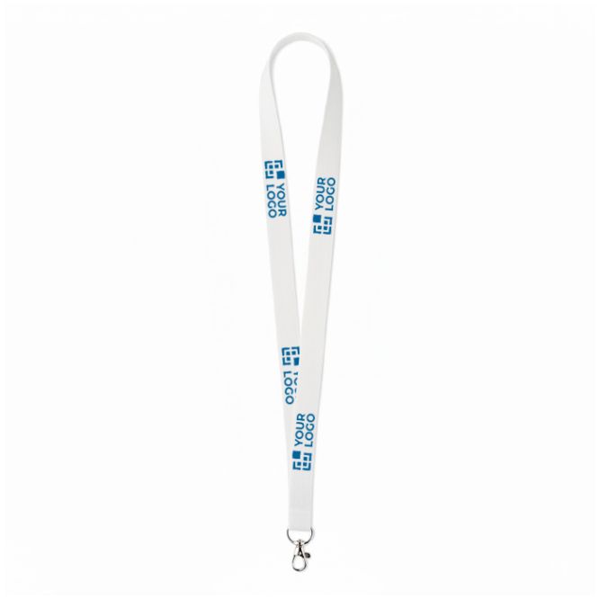 Lanyard su misura realizzato in cotone organico con moschettone