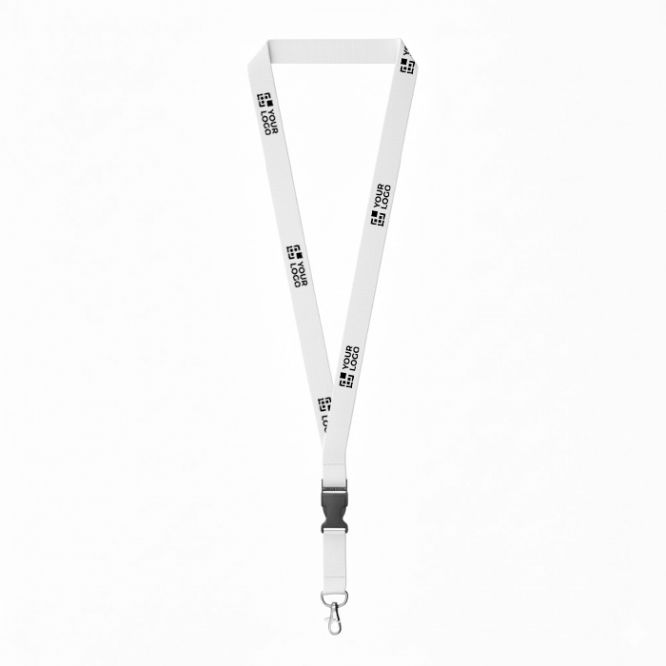 Lanyard su misura sganciabile in cotone organico con moschettone