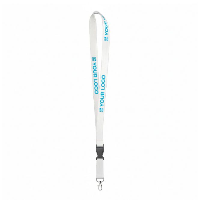 Lanyard su misura sganciabile realizzato in bambù con moschettone