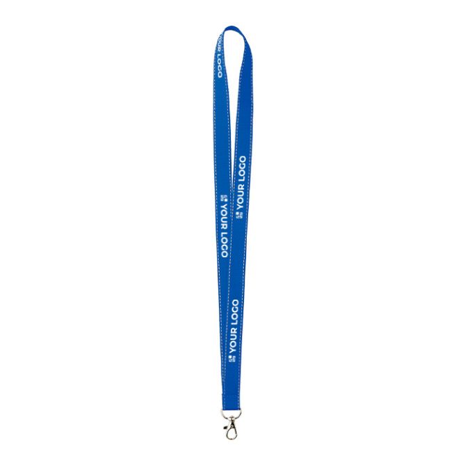 Lanyard su misura in poliestere con fili riflettenti sui bordi