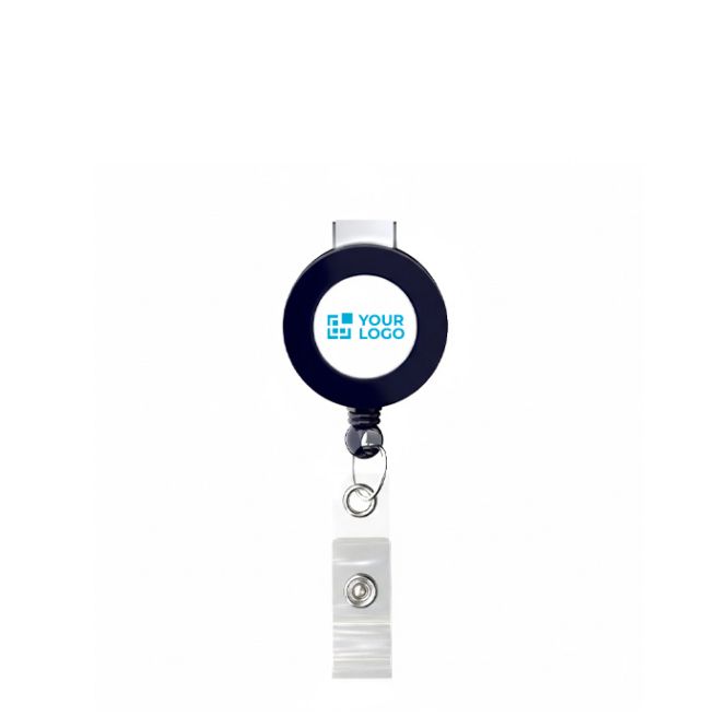 Porta badge retrattile tondo su misura personalizzabile ⌀2