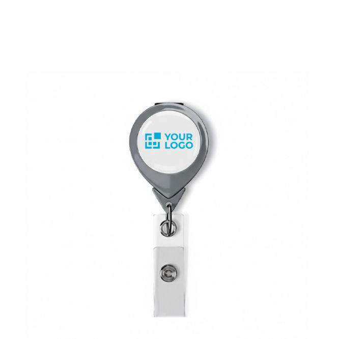 Porta badge su misura retrattile tondo personalizzabile ⌀2.5