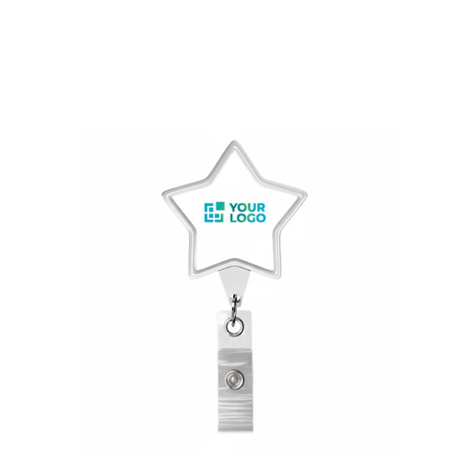 Porta badge retrattile su misura a forma di stella