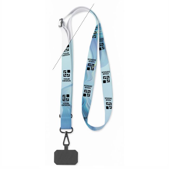Lanyard porta badge regolabile su misura RPET per sublimazione