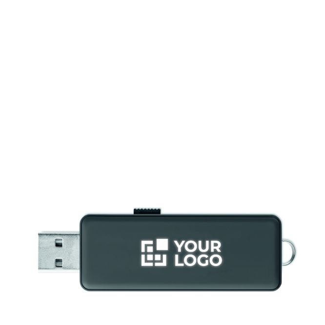 Memoria USB su misura con scocca per personalizzazione luminosa