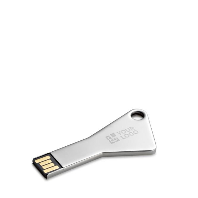 USB su misura in alluminio a forma di chiave triangolare con foro