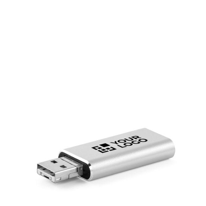USB su misura in metallo 4 funzioni in 1 con clip retrattile