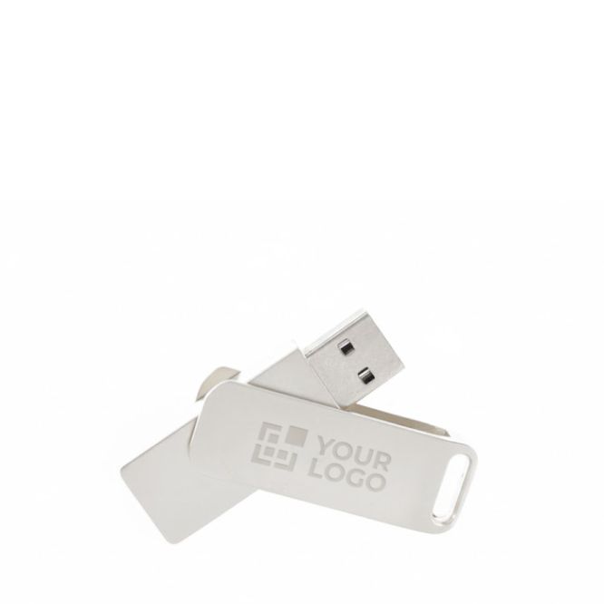 Memoria USB su misura con scocca e clip realizzate in metallo