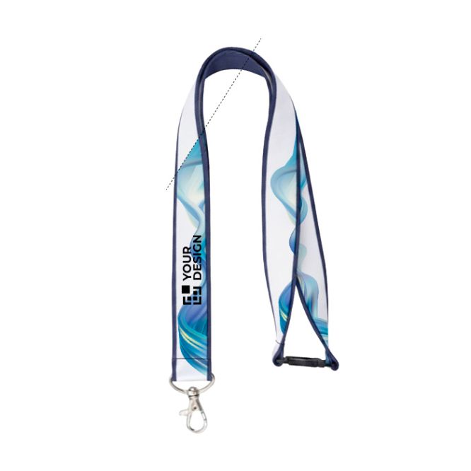 Lanyard a doppio strato custom made con chiusura di sicurezza prodotto nell’UE