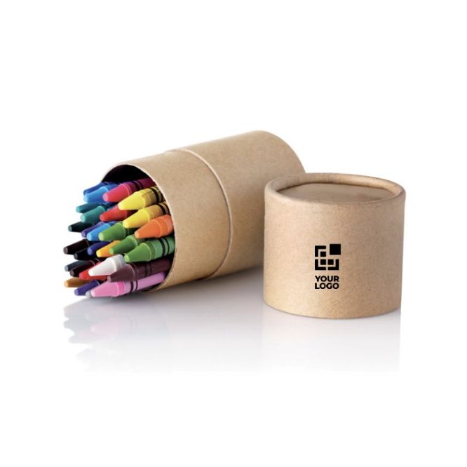 Scatola di 30 pastelli a cera da regalare colore beige per eventi