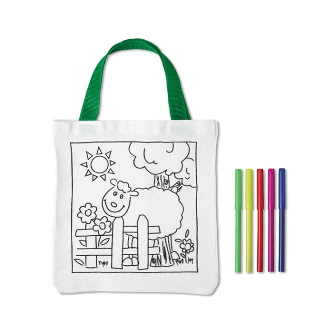 Borsa di cotone da colorare colore bianco