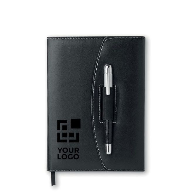 Blocco note esclusivo con penna colore nero