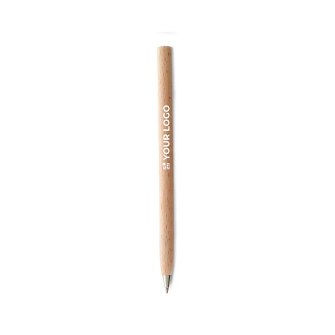 La biro di legno più economica vista area di stampa