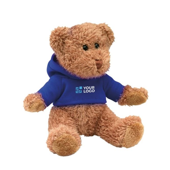 Orsetto peluche promozionale con maglietta vista area di stampa