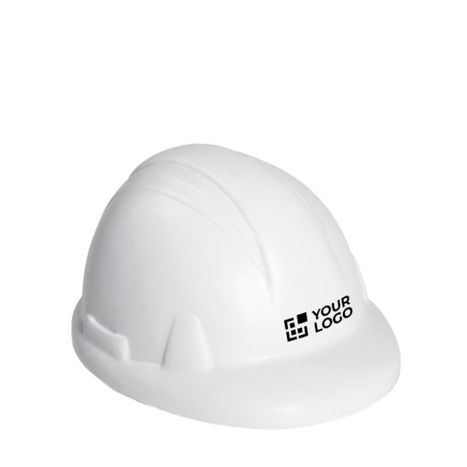 Pallina antistress a forma di casco vista area di stampa